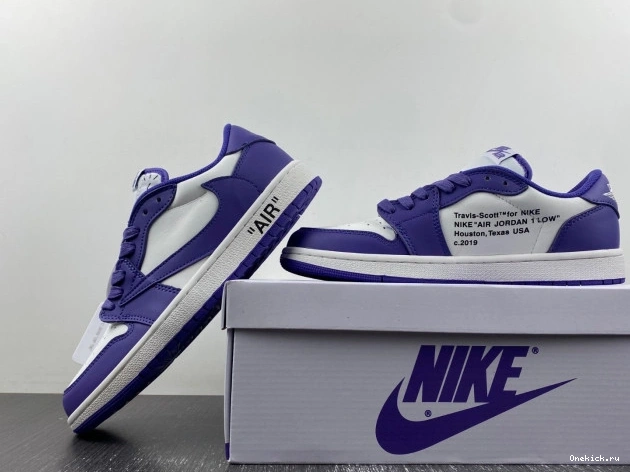 One Kick 1 JORDAN TRAVIS CUSTOM OFF-WHITE X DM7890-386 AIR SCOTT X 0725